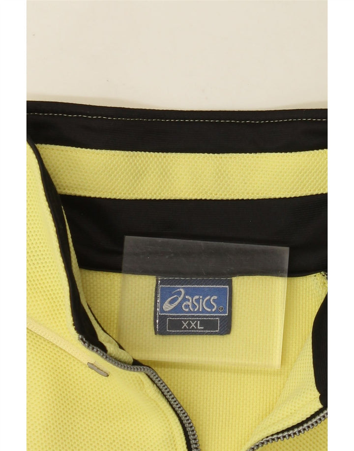 Męska kurtka dresowa ASICS z grafiką 2XL w kolorze żółtym