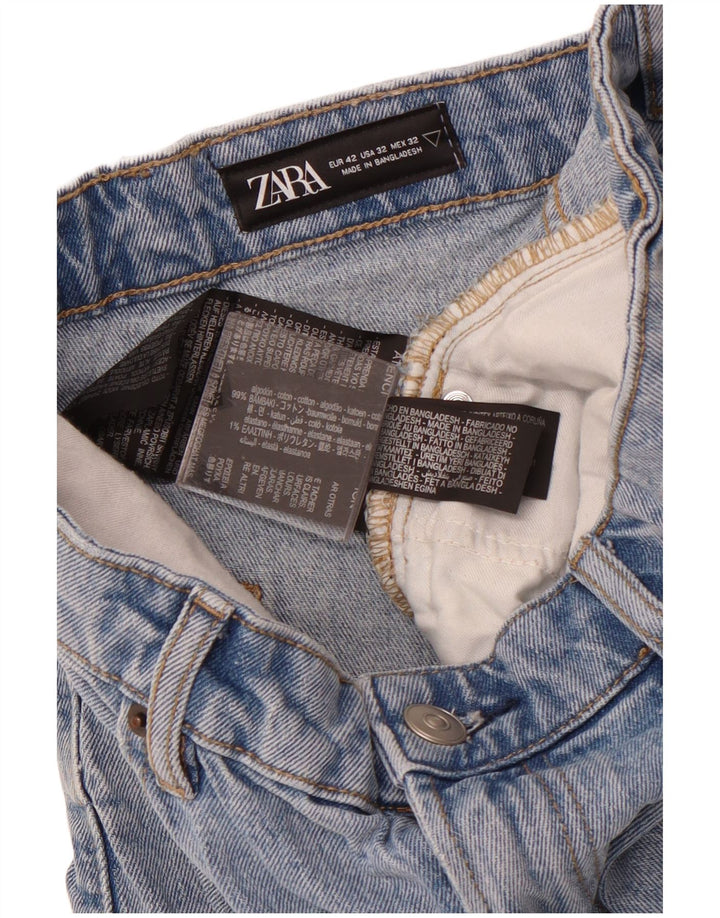 Męskie spodenki jeansowe ZARA EU 42 Large W32 Niebieskie bawełniane