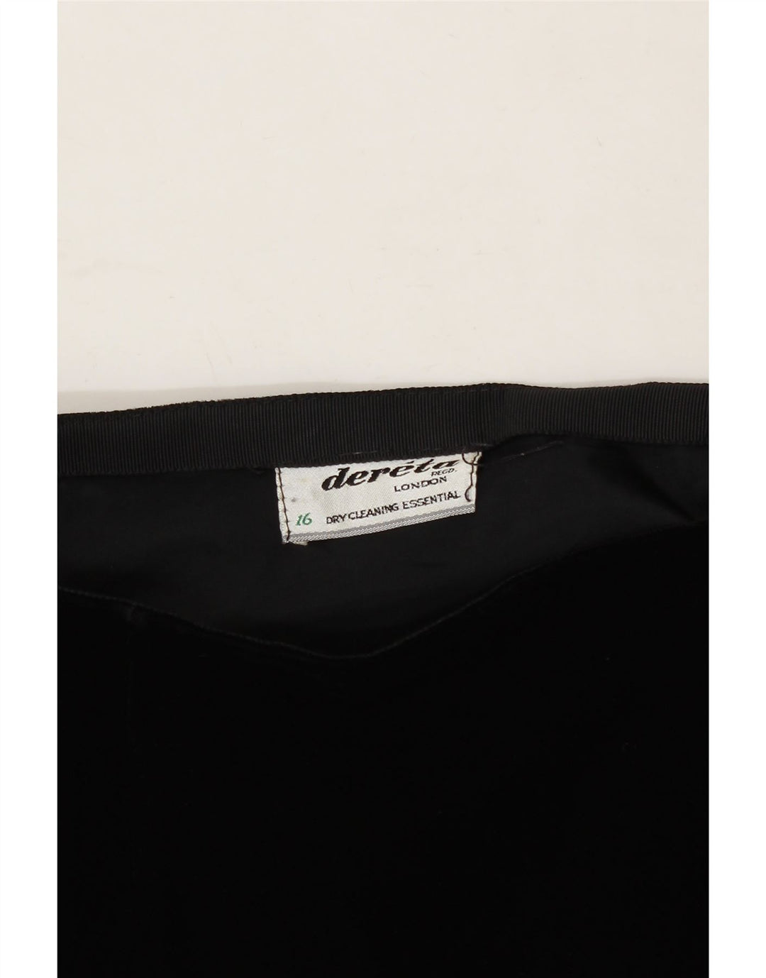 DERETA Womens A-Line Skirt UK 16 Large W32 Black Vintage Dereta and Second-Hand Dereta from Messina Hembry 