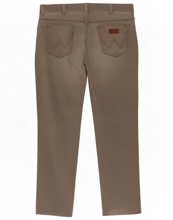 Męskie spodnie codzienne Wrangler Texas Stretch Straight W40 L32 Szara bawełna