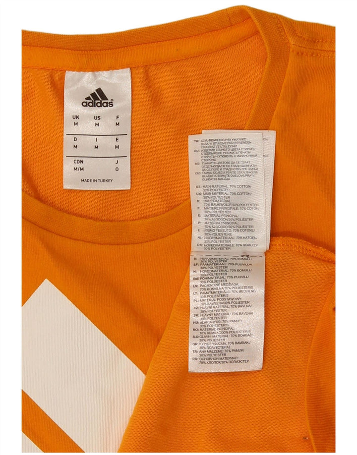 Męska koszulka z grafiką Adidas, średnia, pomarańczowa bawełna