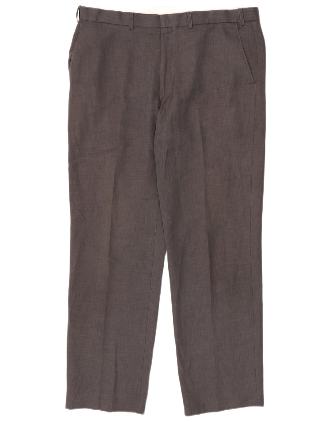 Marks & Spencer Męskie proste spodnie chino W38 L33 Szary poliester