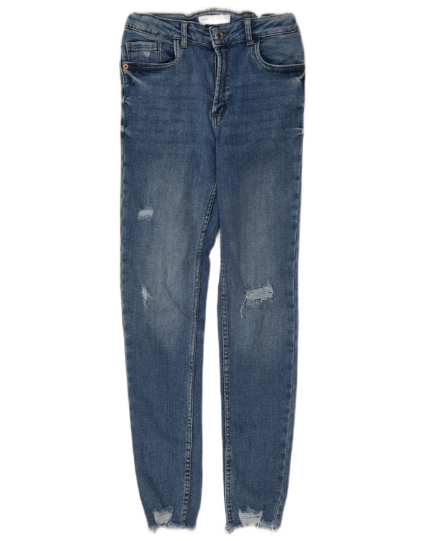 Zara Dziewczęce jeansy skinny w trudnej sytuacji 13-14 lat W26 L26 Niebieskie