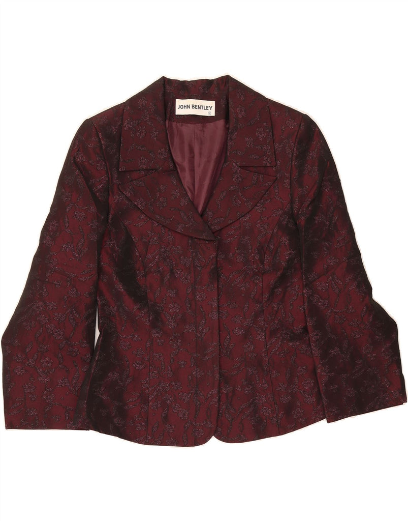 JOHN BENTLEY Womens 2 Piece Skirt Set UK 8/10 Small W26 Burgundy Floral Vintage John Bentley and Second-Hand John Bentley from Messina Hembry 