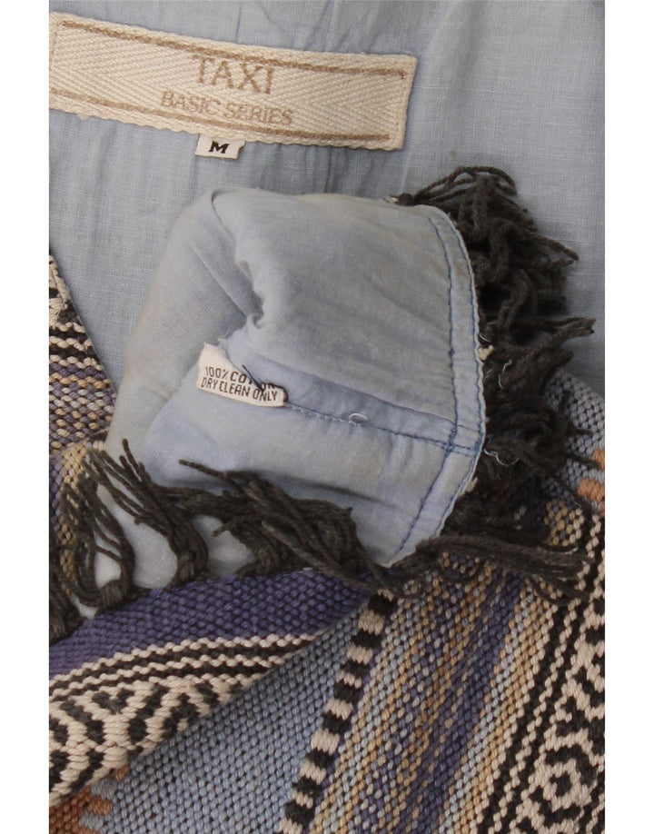 Vintage męska kamizelka średnia wielokolorowa bawełna w paski