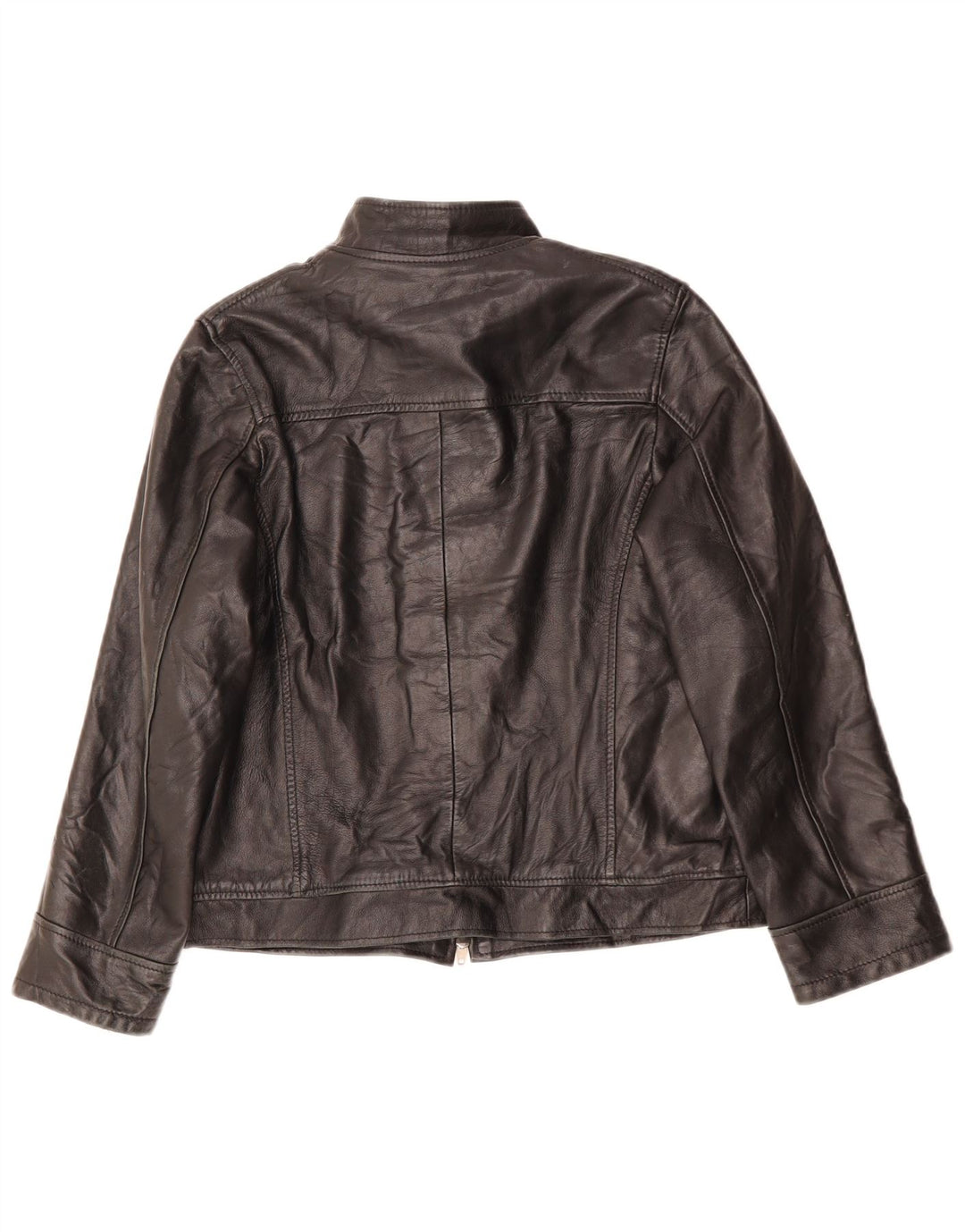 Damska kurtka skórzana o luźnym kroju VINTAGE UK 6 XS, czarna skóra