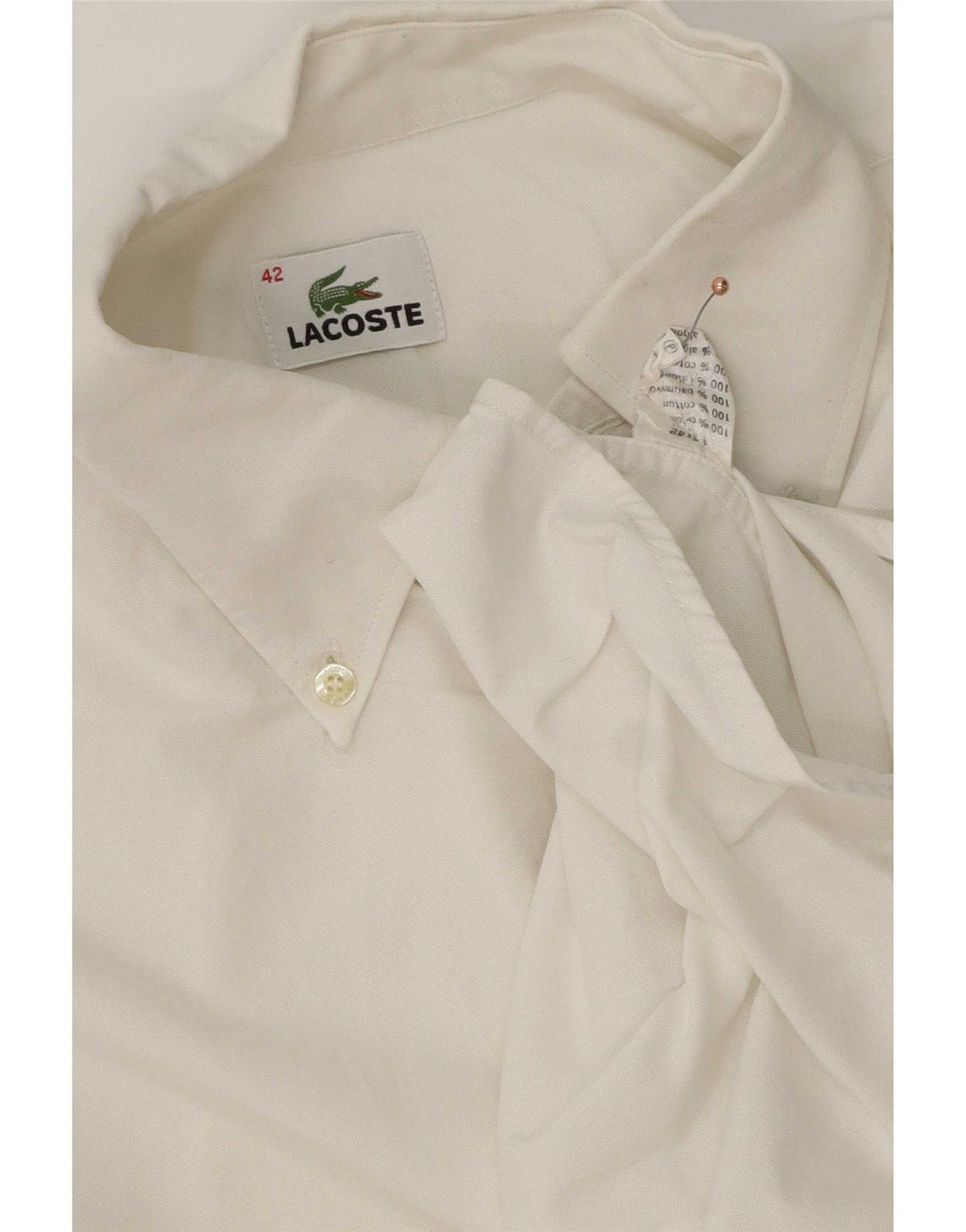 Koszula męska Lacoste rozmiar 42, duża, biała, bawełniana
