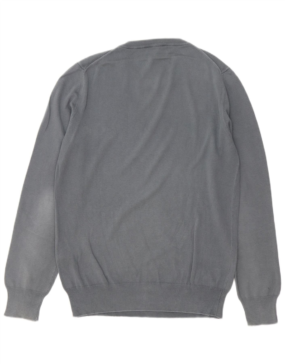 FRED PERRY Męski sweter z okrągłym dekoltem, średnioszary, bawełniany