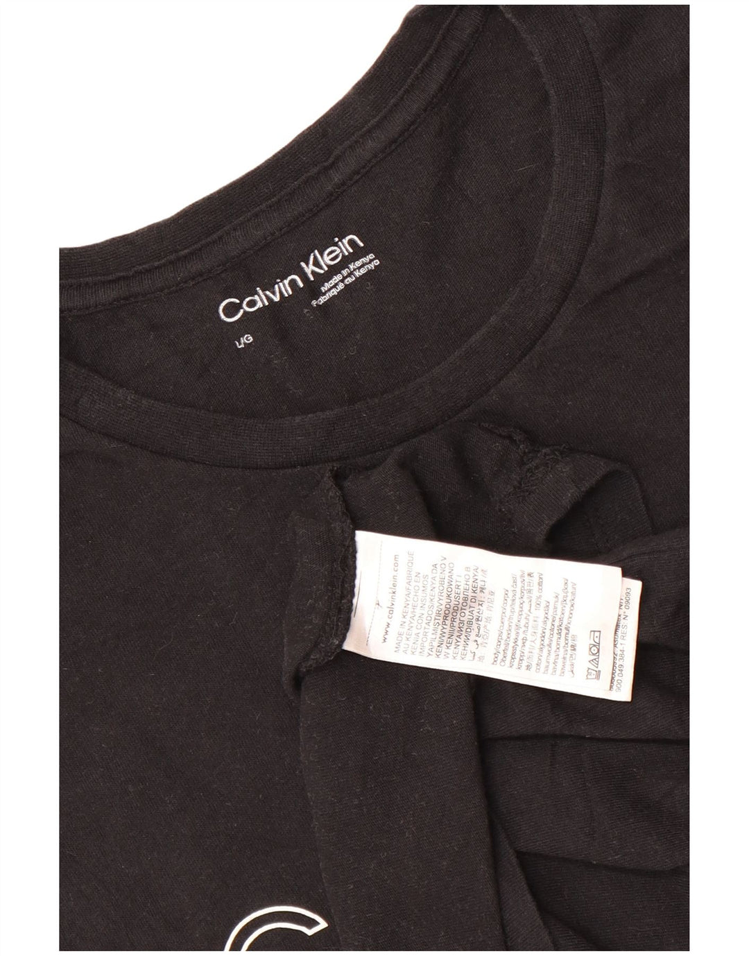 CALVIN KLEIN Męski top z kamizelką z grafiką, duży, czarny, bawełniany