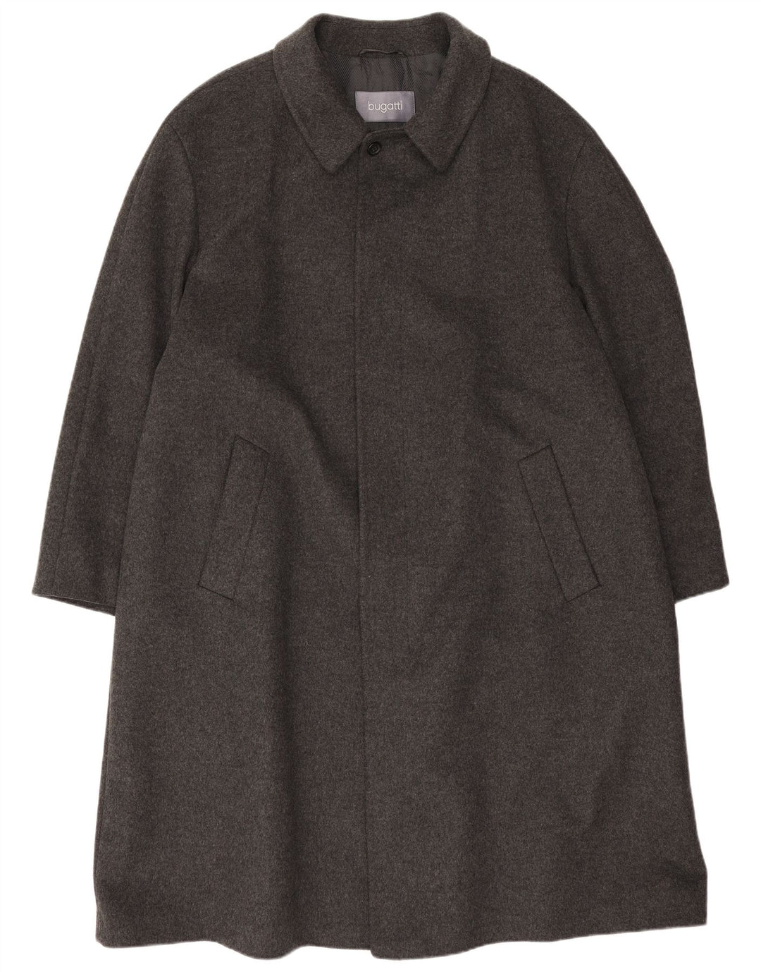 Płaszcz męski Bugatti UK 42 XL, szara wełna