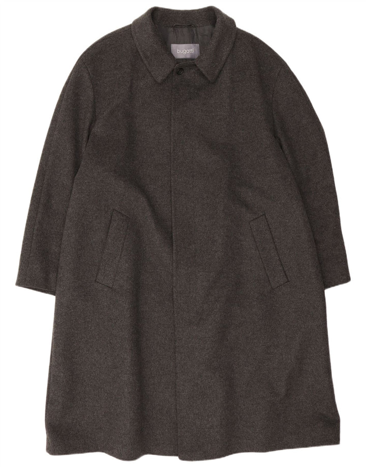 Płaszcz męski Bugatti UK 42 XL, szara wełna
