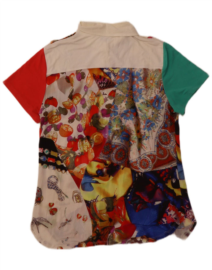 BAGARRY Damska bluzka koszulowa z pulowerem UK 12 Średni wielobarwny patchwork