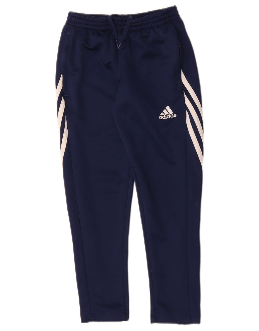 Spodnie dresowe Adidas chłopięce Climalite 7-8 lat, małe, granatowe