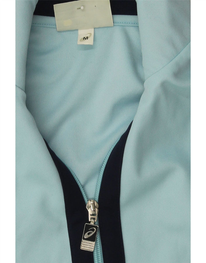 ASICS Womens Tracksuit Top Jacket UK 14 Medium Blue Polyester Vintage Asics and Second-Hand Asics from Messina Hembry 
