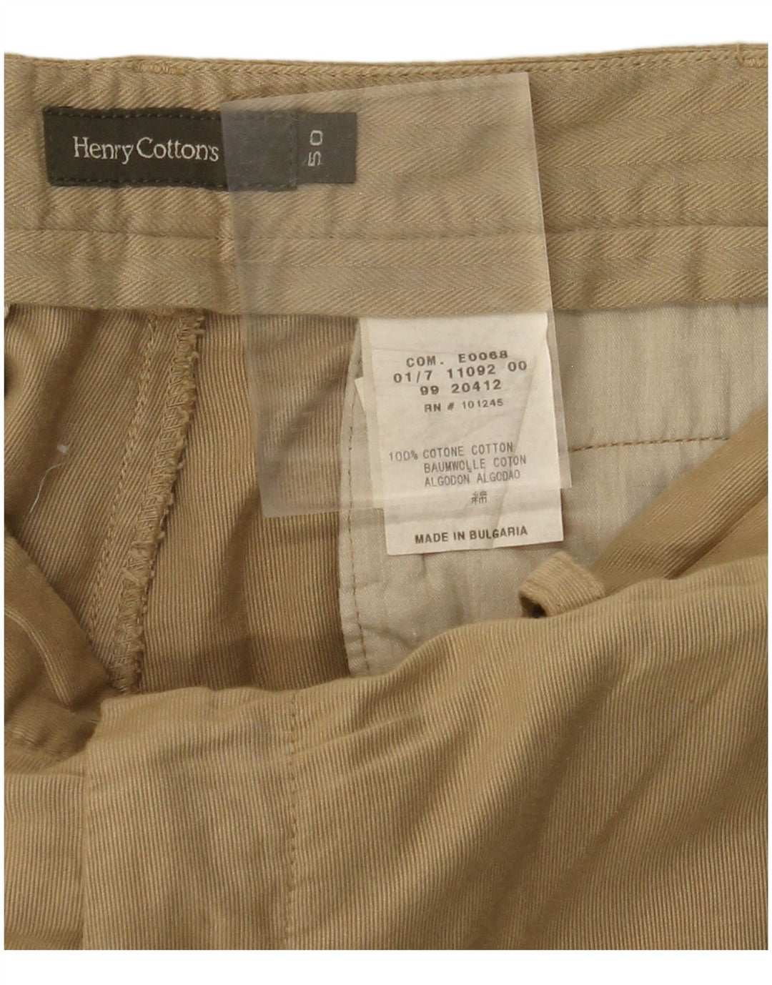 Spodnie Chino męskie HENRY COTTONS IT 50 Large W32 L29 Beżowe