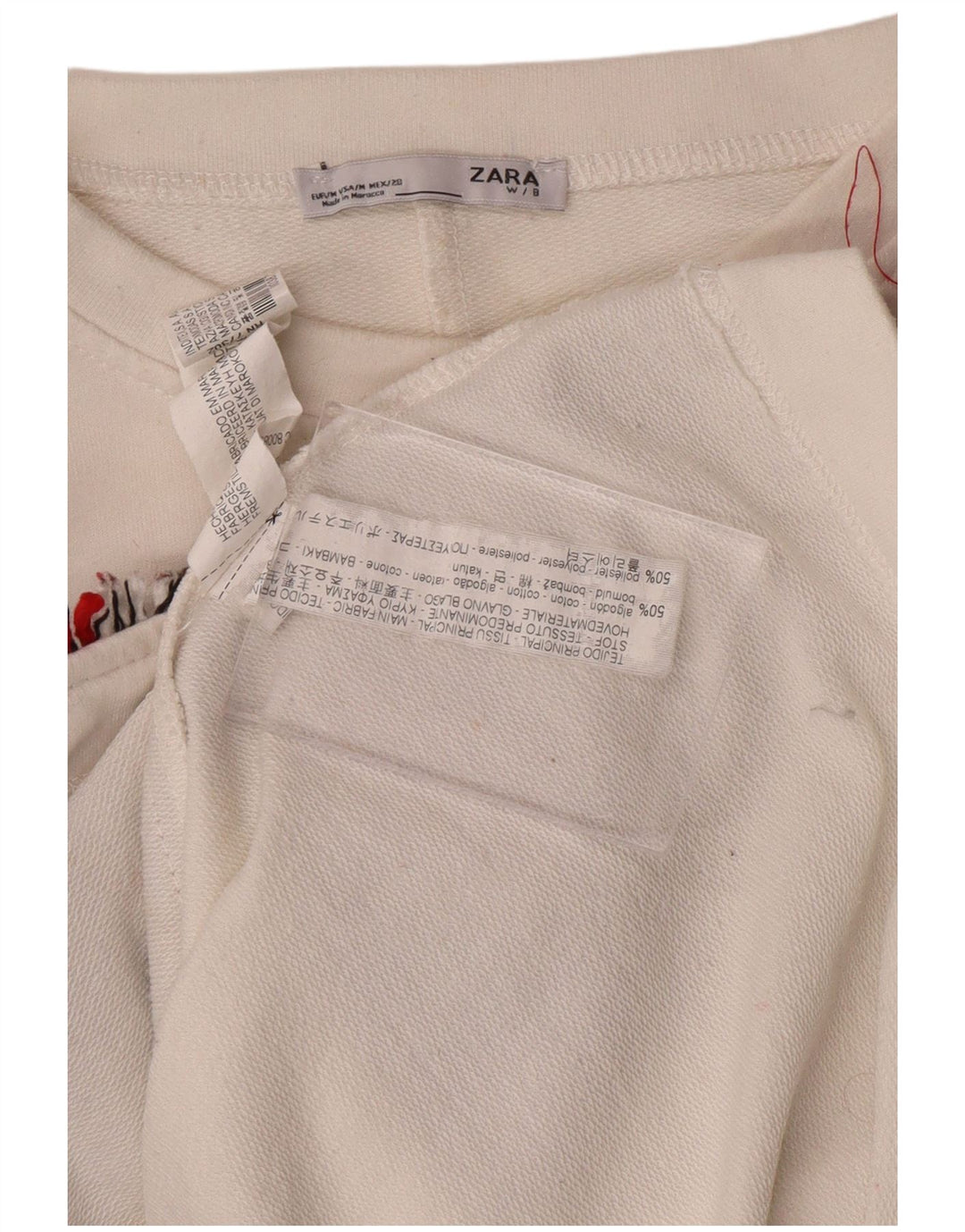 Damski sweter oversize ZARA UK 14 w kolorze średniej bieli