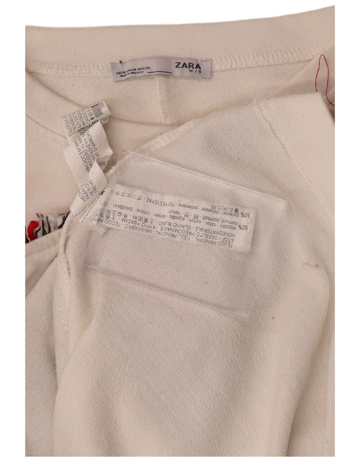 Damski sweter oversize ZARA UK 14 w kolorze średniej bieli