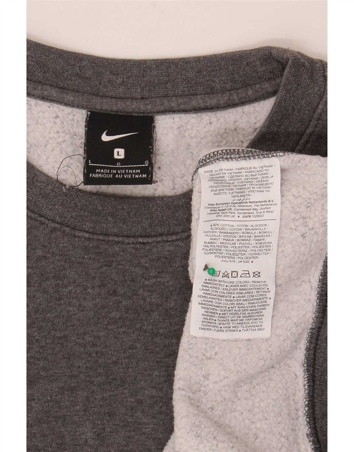 Męska bluza z kapturem Nike Eagles Graphic, duża, szara, bawełniana