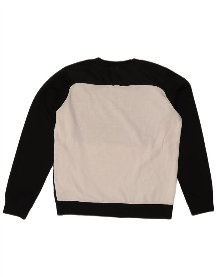 Męska bluza dresowa Nike z grafiką, bawełniana, średnia czarna, z blokami kolorów