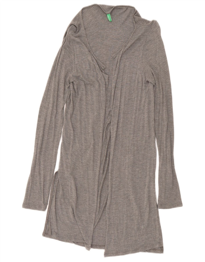 Damski kardigan Benetton Longline Open Top UK 8 Small Grey Flecked