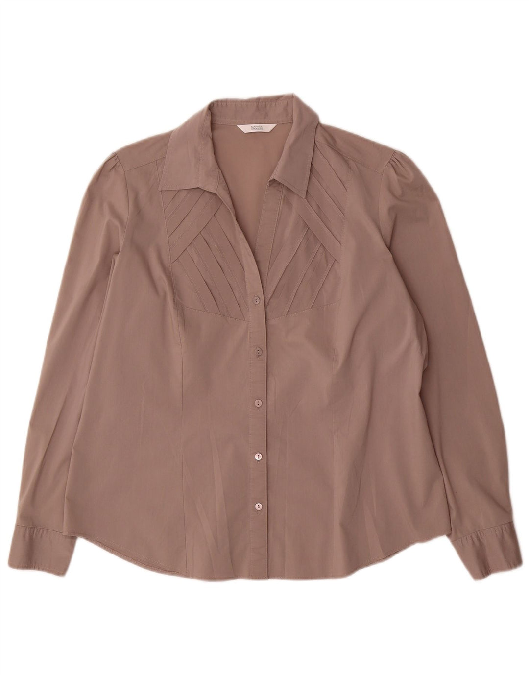 Damska bluzka koszulowa Marks & Spencer UK 18 XL, szara bawełna