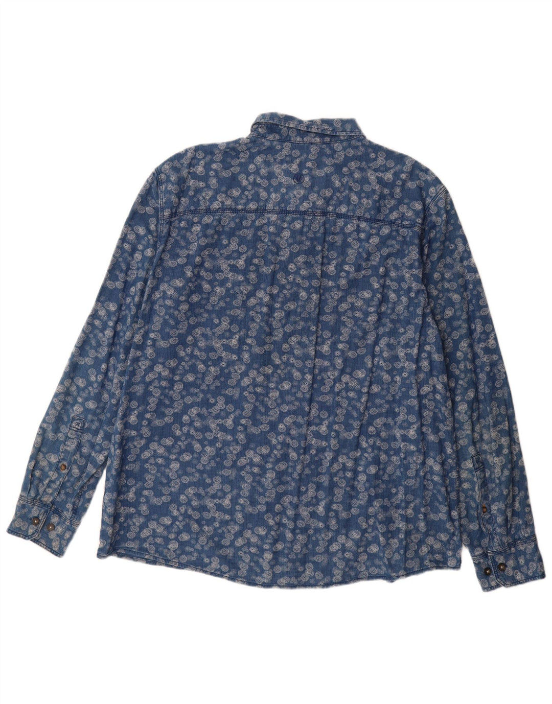Koszula męska Fat Face 2XL, niebieska, bawełniana w kwiaty
