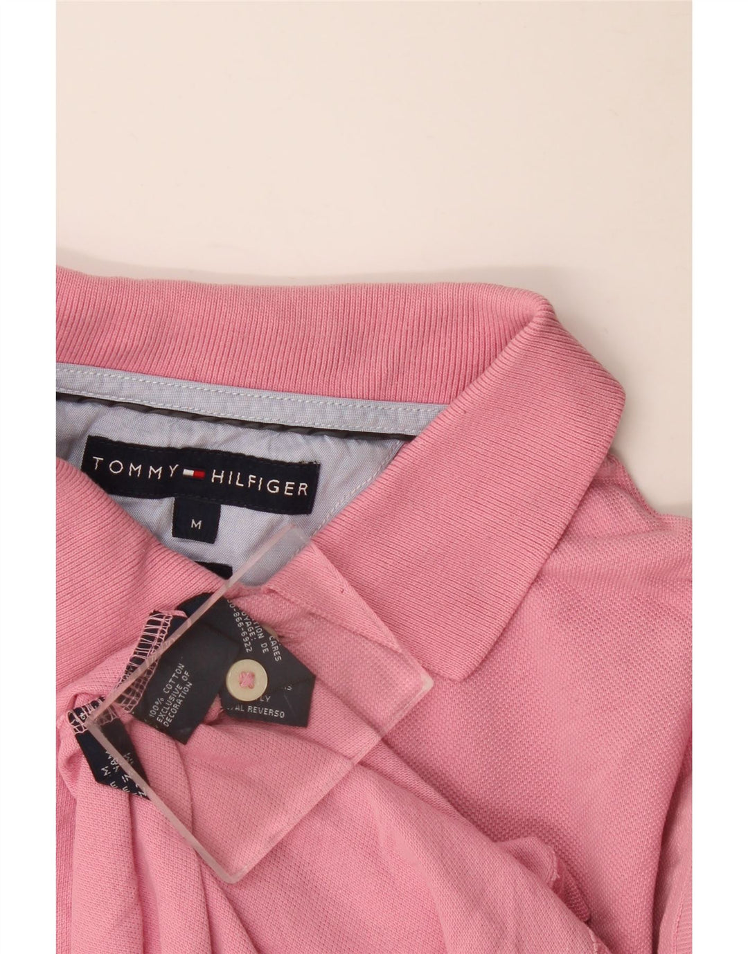 Męska koszulka polo Tommy Hilfiger, średnio różowa, bawełniana