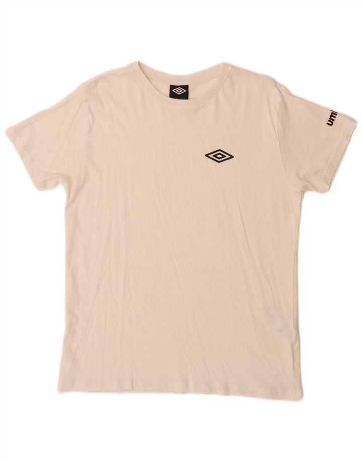 UMBRO Męski T-shirt Top Duży Biały Bawełniany