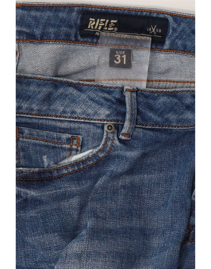 Damskie jeansy rurkowe Rifle w trudnej sytuacji W31 L29 Niebieskie