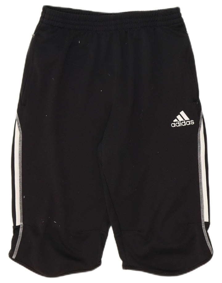 Męskie spodenki sportowe Adidas Bermudy, średni czarny poliester