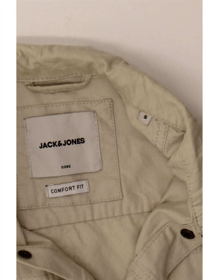 JACK & JONES Mens Comfort Fit Bomber Jacket UK 36 Small Grey Cotton Vintage Jack & Jones and Second-Hand Jack & Jones from Messina Hembry 