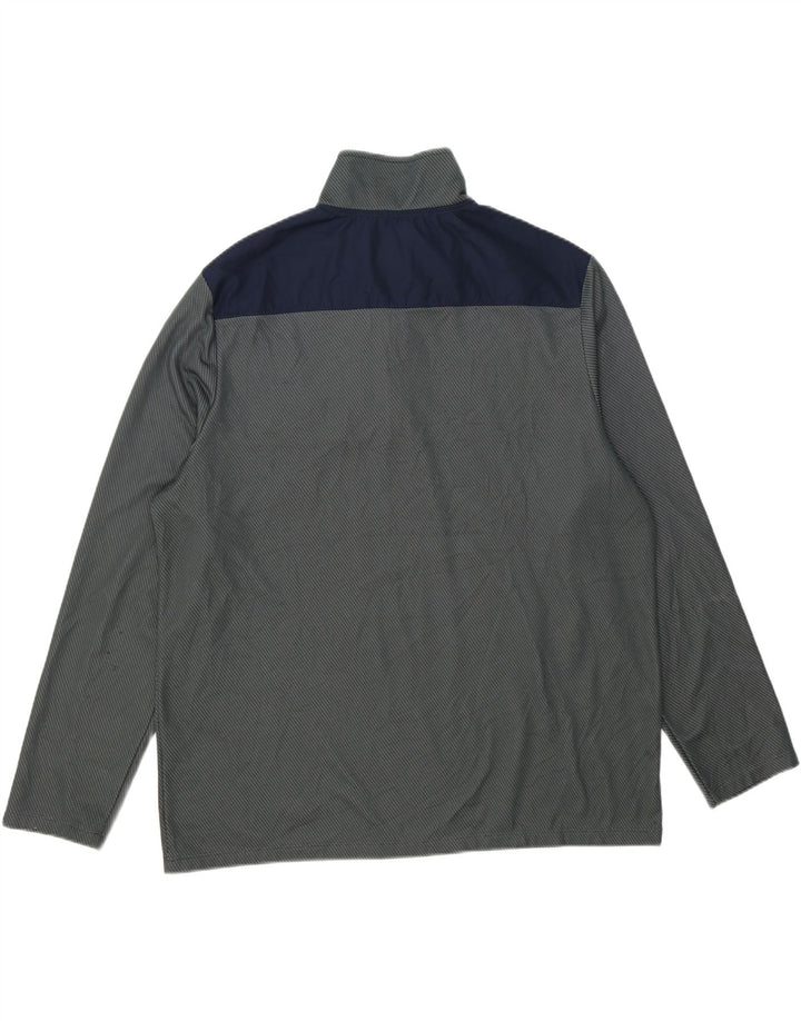 IZOD Mens Zip Neck Pullover Tracksuit Top XL Navy Blue Polyester Vintage Izod and Second-Hand Izod from Messina Hembry 