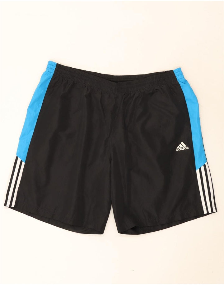 Męskie spodenki sportowe Adidas 2XL Czarny poliester z blokami kolorów