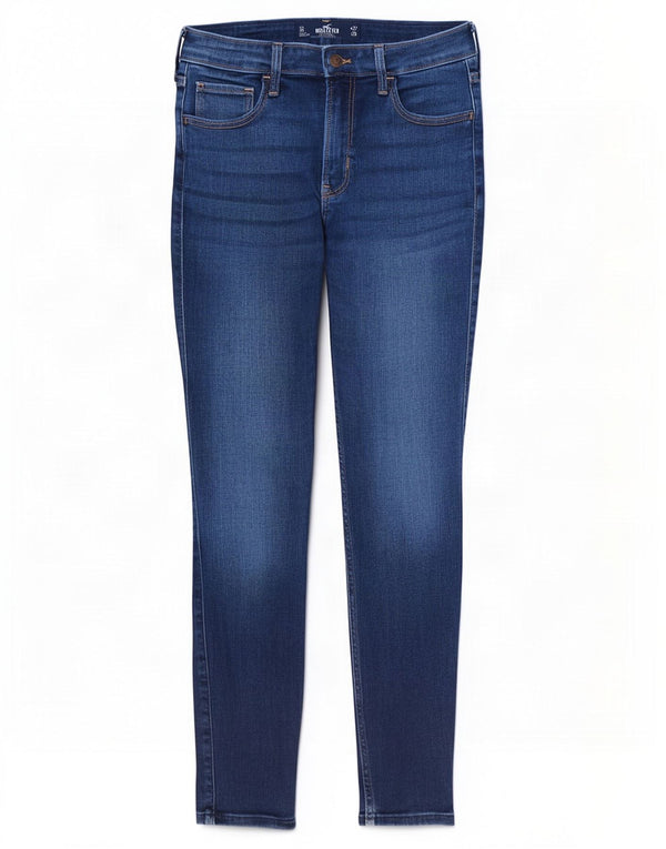 Damskie jeansy Hollister Super Skinny z wysokim stanem US 5 Small W27 L26 Niebieskie