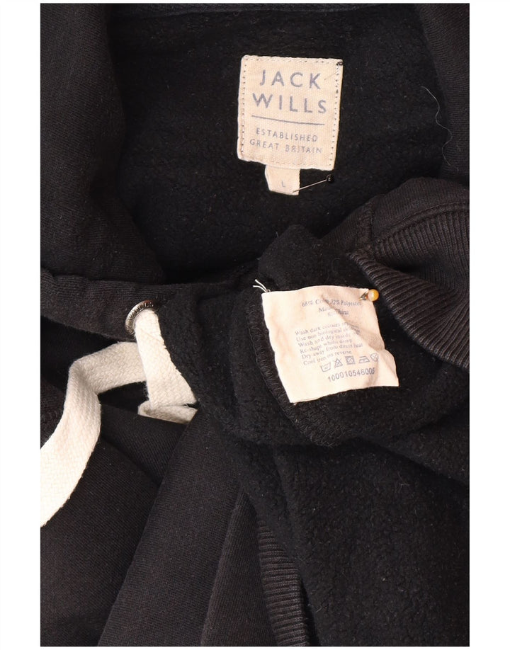 Męski sweter z kapturem Jack Wills, duży, czarny, bawełniany