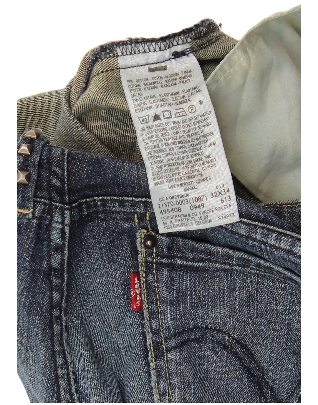 Damskie proste dżinsy Levi's W32 L30 Niebieskie bawełniane