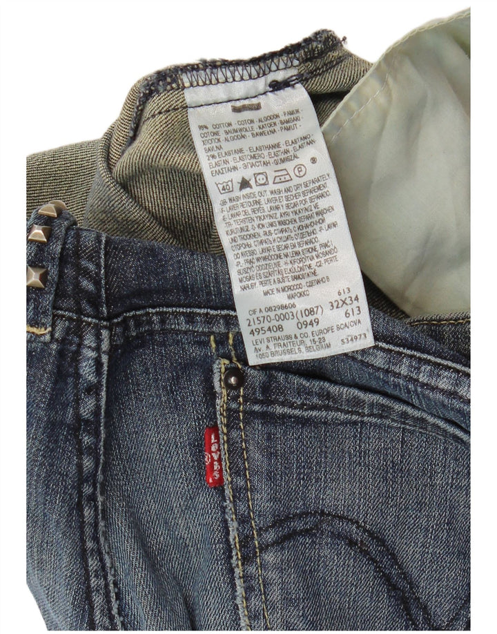 Damskie proste dżinsy Levi's W32 L30 Niebieskie bawełniane