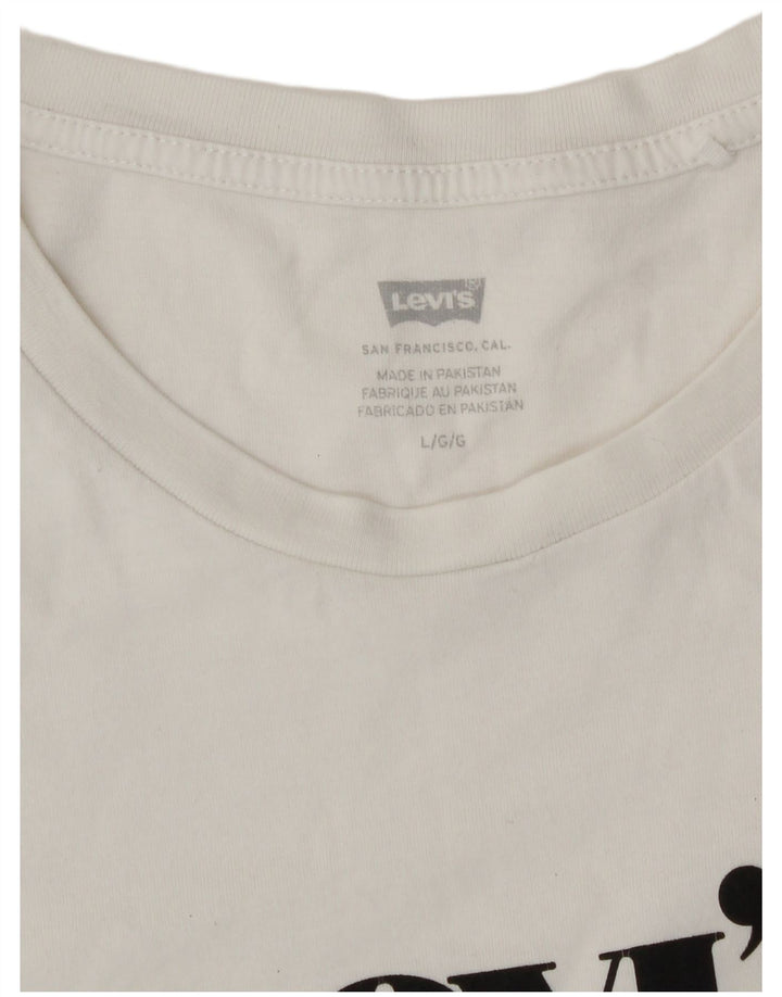 Damska koszulka z grafiką Levi's Top UK 16, duża, biała