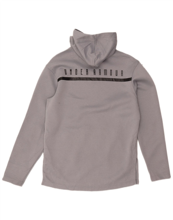 Męski sweter z kapturem Under Armour Cold Gear z grafiką, mały, szary, poliestrowy