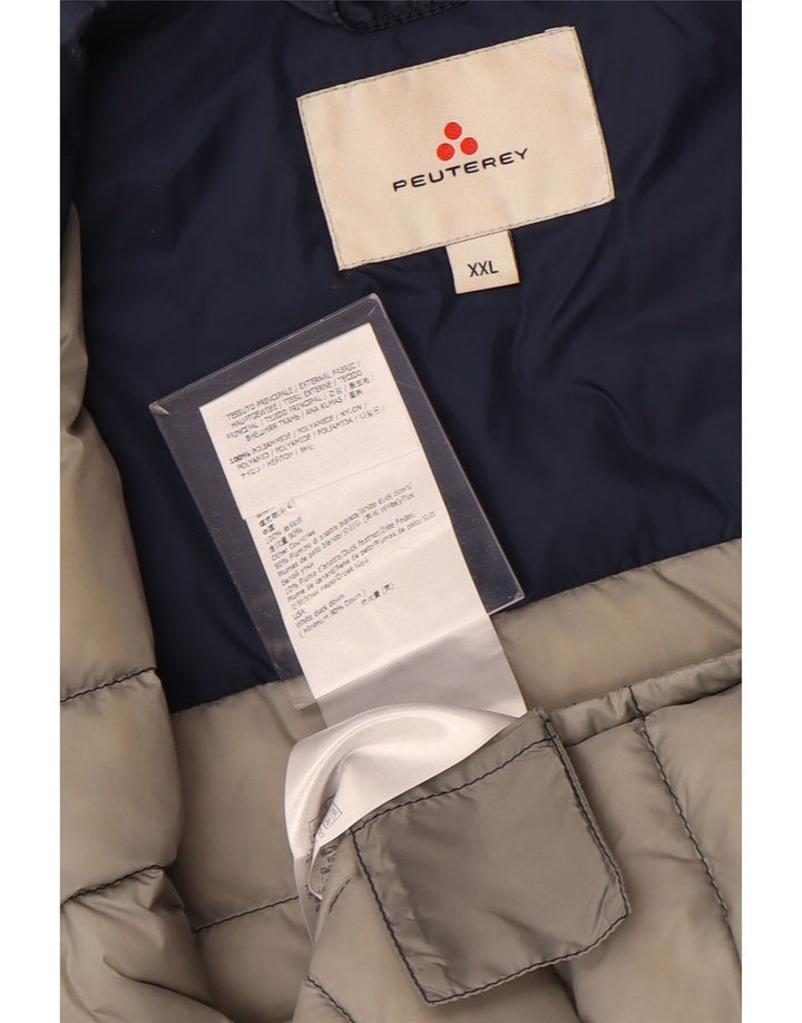 Męska pikowana kurtka PEUTEREY UK 44 2XL Granatowy nylon