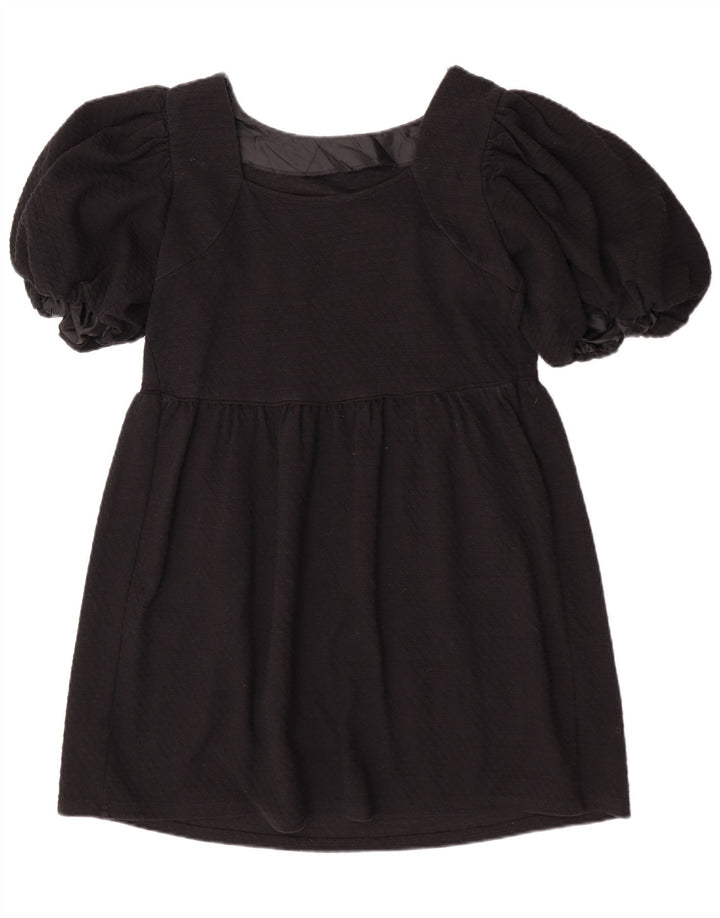Damska sukienka mini basic Topshop UK 12, średni czarny poliester