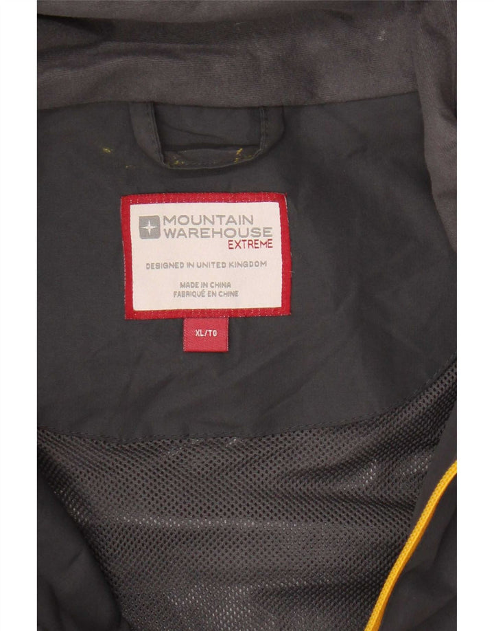 Męska kurtka wiatrówka z kapturem Mountain Warehouse UK 42 XL, szary poliester