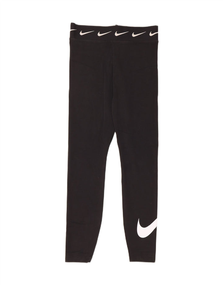 Damskie legginsy NIKE Graphic UK 12, średnie czarne, bawełniane