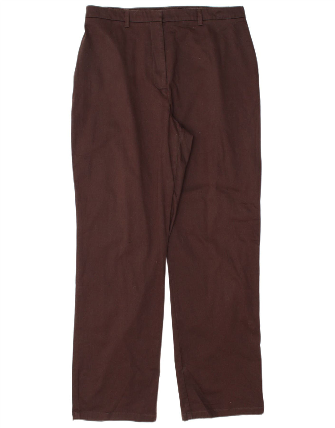 Damskie proste spodnie chino EDDIE BAUER US 12 duże W32 L30 brązowe
