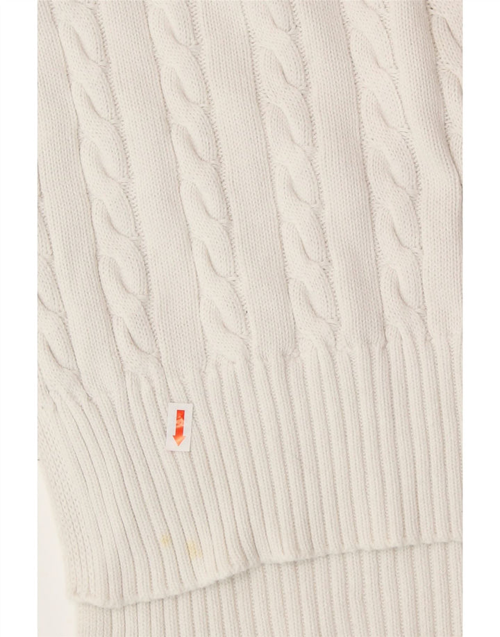 Damski sweter TOMMY HILFIGER z dekoltem w kształcie litery V, UK 6 XS, w białe paski