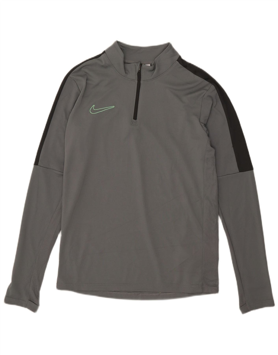 Męski dres Nike Dri Fit z zamkiem błyskawicznym na szyi i małym szarym blokiem kolorów