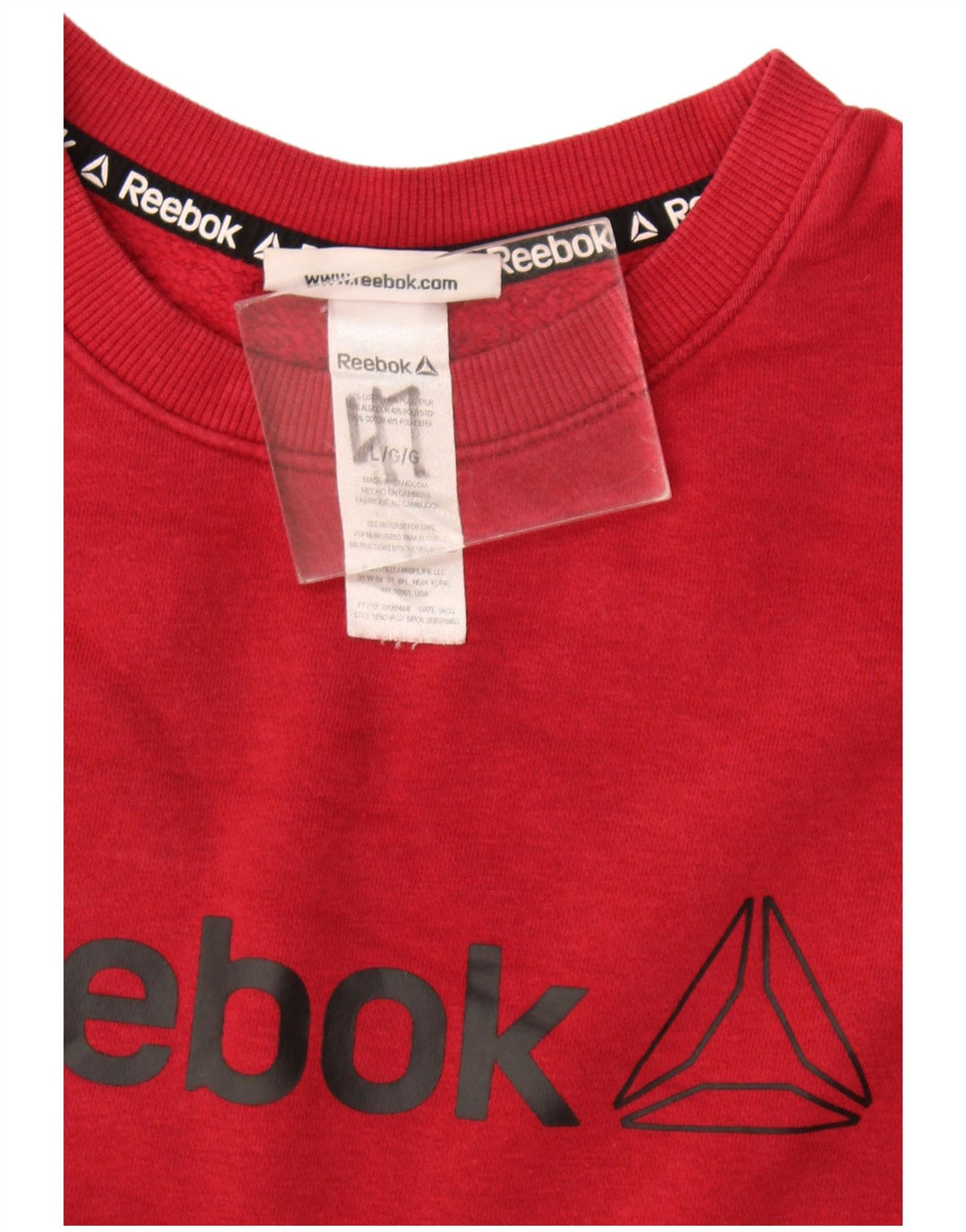 Męska bluza Reebok z grafiką, duża, bordowa, bawełniana