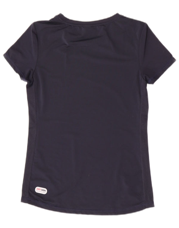 Arena Womens Graphic T-Shirt Top UK 10 Small Navy Blue Polyester
