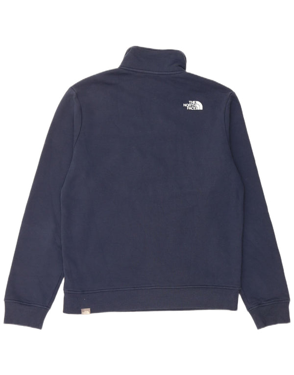 THE NORTH FACE Mens Graphic Sweatshirt Jumper Medium Navy Blue Colourblock