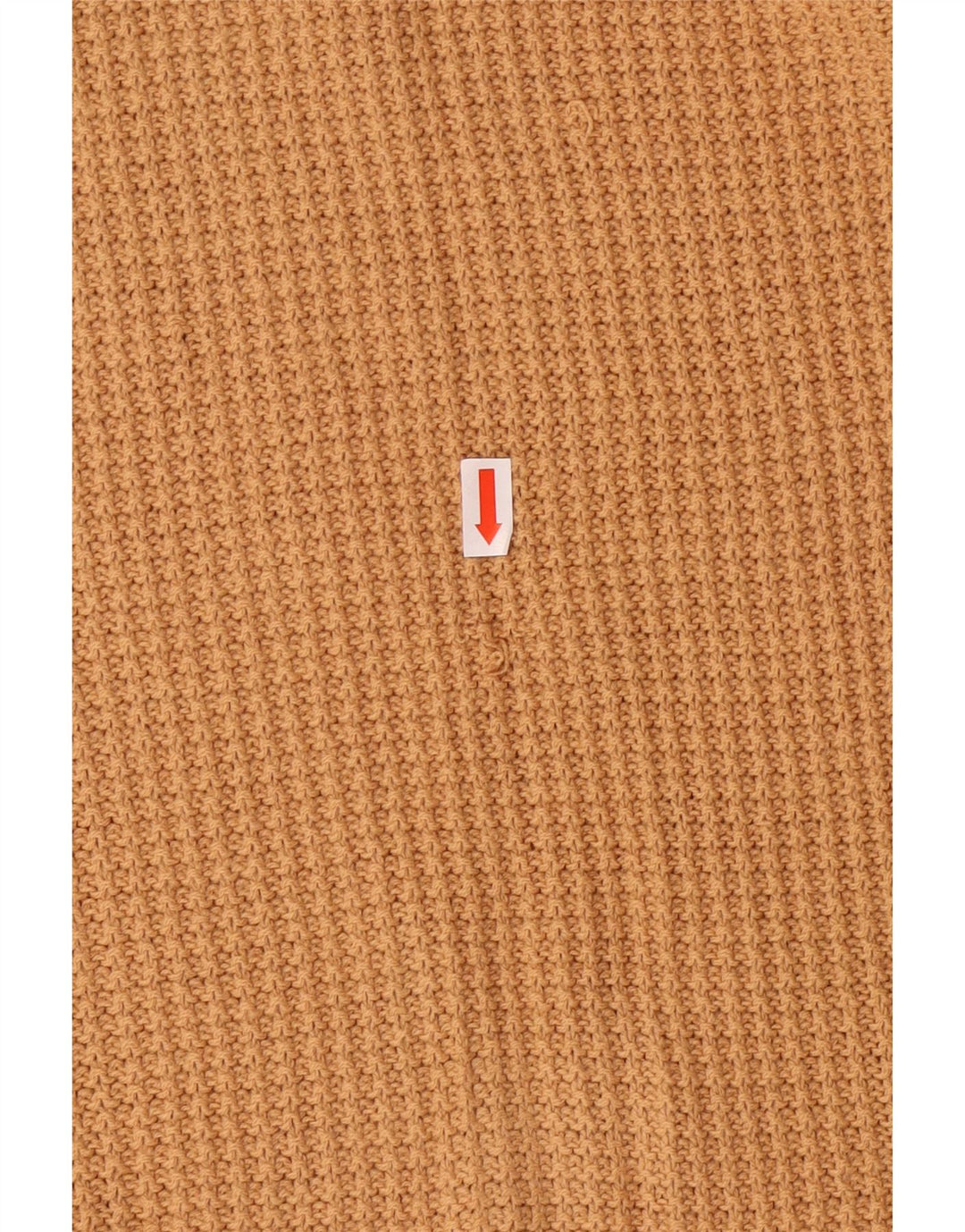 Sweter damski VINTAGE z dekoltem w kształcie litery V, UK 10, mały, brązowy, geometryczny